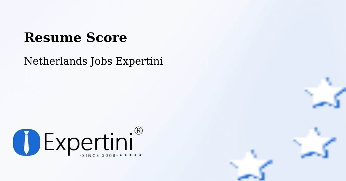 Resume Score & Job Description Match Tool – Scheemda - Netherlands Jobs Expertini